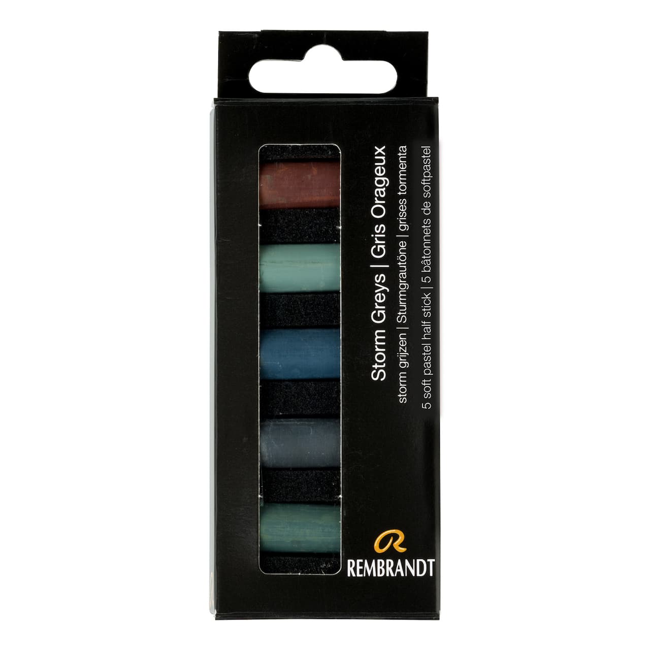 Rembrandt 5 Color Storm Grays Half Stick Soft Pastel Set
